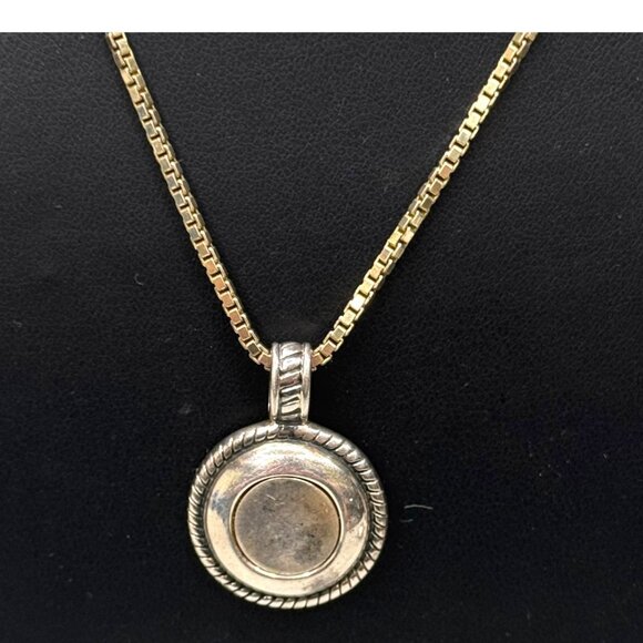 Vtg  925 Sterling Silver Pendant HCT Italy Necklace Box Chain 18" Bullet Charm - Picture 1 of 9